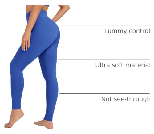VALANDY Creamlush 1/3/5 Pack High Waisted Leggings for Women Buttery Soft - color: 1 Pack - Princess Blue, size: Medium-Large