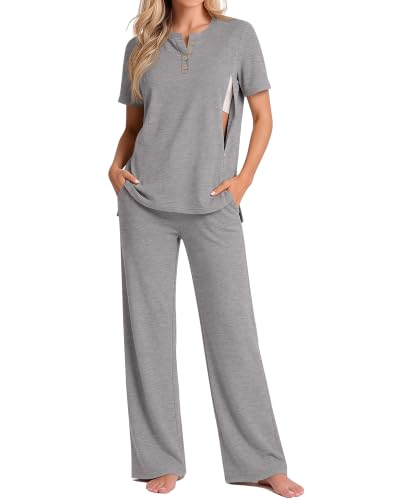 Women Maternity Nursing Set - color: Light Mixed Gray, size: Small