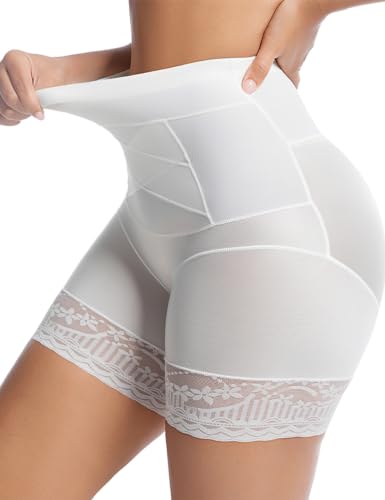High Waist Shapewear Tummy Control Shorts Fajas Plus Size - color: White, size: Medium