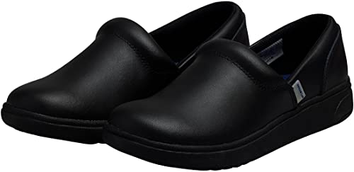 Cherokee Melody Nursing Clogs for Women Slip Resistant Leather Upper - color: Black, size: 5