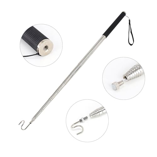 Pickup Grabber Telescopic Magnetic Pickup Tool with Hook Pick-Up Pole Wire Fish Stick Pocket extendable Magnet Pickup Tool (72") - size: 72"