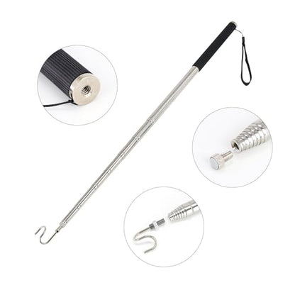 Pickup Grabber Telescopic Magnetic Pickup Tool with Hook Pick-Up Pole Wire Fish Stick Pocket extendable Magnet Pickup Tool (72") - size: 72"