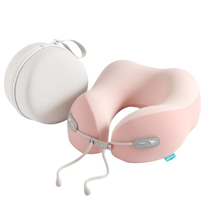 Travel Neck Pillow,Memory Foam Airplane Pillow, Pink - color: Pink