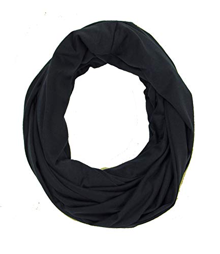 Nursing Cover Up Scarves for Breastfeeding Privacy Multi Use Infinity - color: Solid Black