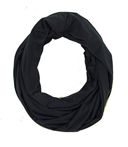 Nursing Cover Up Scarves for Breastfeeding Privacy Multi Use Infinity - color: Solid Black