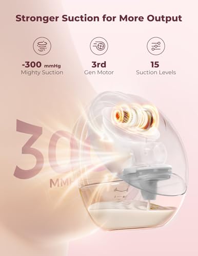 Momcozy Breast Pump Hands-Free Upgraded Mobile Flow M9 24mm, 2Pcs Cozy Gray - size: 2 Pumps-Gray