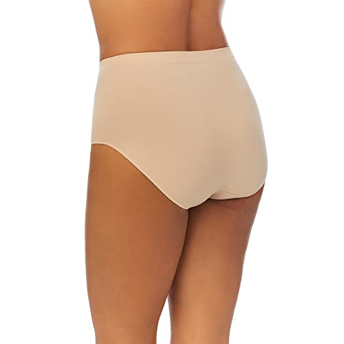 ELLEN TRACY Full Coverage Panties Seamless Underwear Briefs for Women 4pack - color: Black/Beige Pack, size: Medium