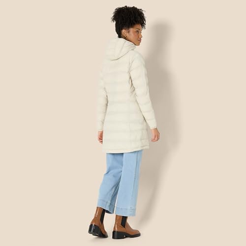 Amazon Essentials womens Lightweight Water-Resistant Packable Hooded Puffer Coat (Available in Plus Size) - color: Pumice, size: X-Small