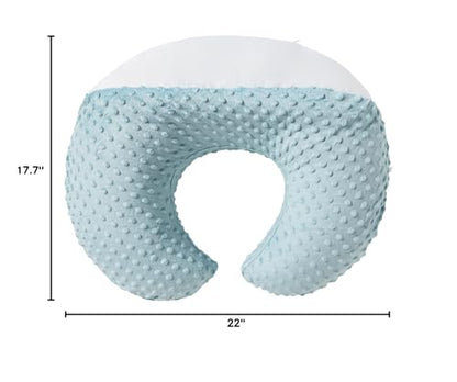 Dots Nursing Pillow Cover, Plush Breastfeeding Pillow Case - color: Cloud Blue