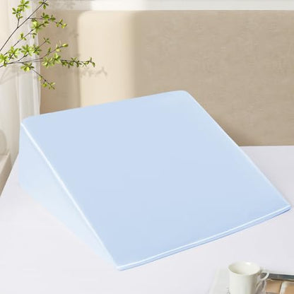 RUDONG M Satin Wedge Pillow Cover, Wedge Pillowcase, Light Blue, 25"x25"x8" - color: Light Blue