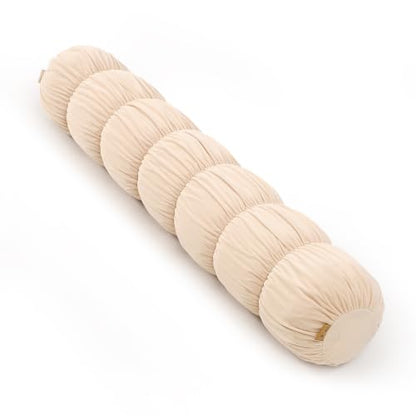 Pat. Pend. Long Body Pillow for Adults, 47 Inch, Beige - color: Beige, size: 47"x 7.87"