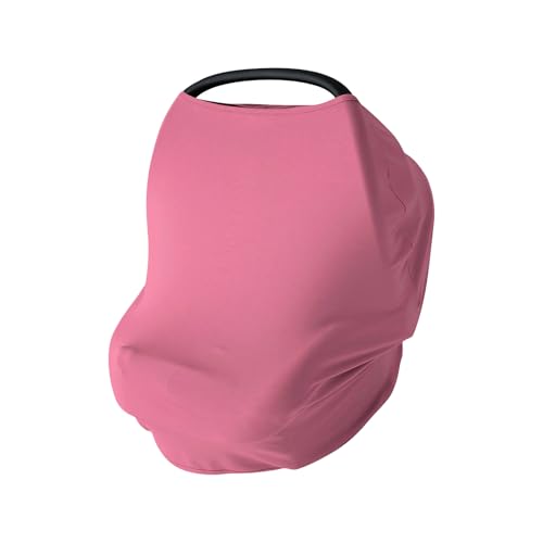 PurComfy 4-in-1 Baby Car Seat Cover, Supersoft Bamboo Viscose Nursing Cover - color: Berry
