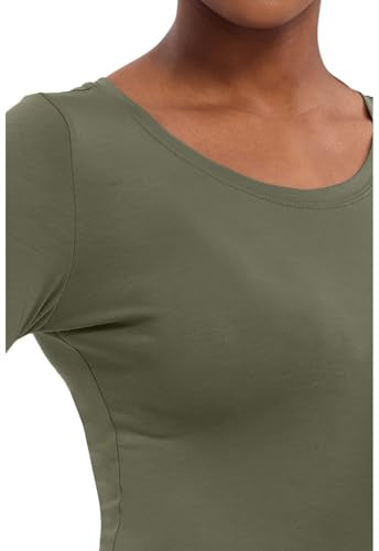 Healing Hands Underscrub Long Sleeve Women Knits Scrub Tops - color: Olive, size: XX-Small