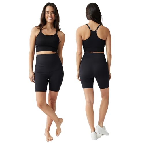 Ingrid & Isabel Postpartum Bike Shorts - Compression Shorts for Women - Great for Tummy Control and Postpartum Support - size: Medium