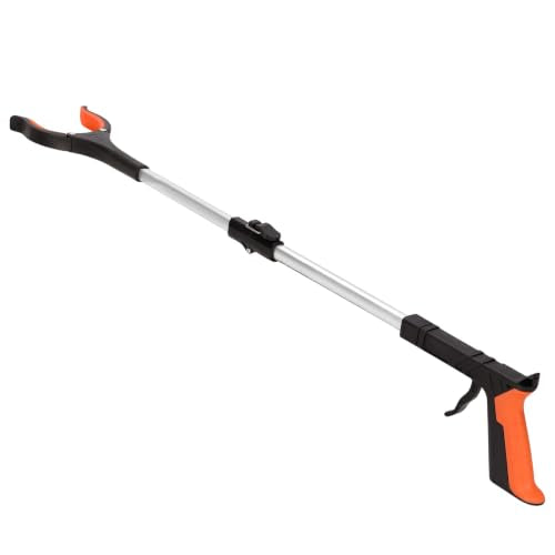2026 Upgrade Grabber Reacher Tool, Foldable，34 inch (Orange1(1Pack)) - color: 34InchOrange1(1Pack)