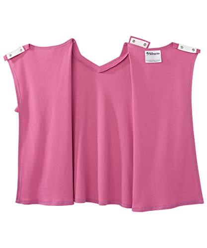 Silverts Women's Adaptive Open Back Top, Long Sleeve Dressing Shirt - color: Mauve, size: X-Large