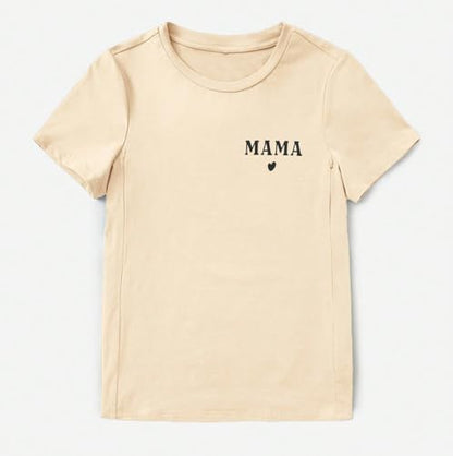 Women Maternity Nursing Shirt Leopard Heart Friendly Zip Breastfeeding Tops - color: Cream 1, size: Large