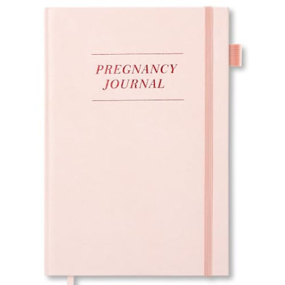 JUBTIC Pregnancy Journal, Baby Book Keepsake, Pink Linen Hardcover - color: Pink