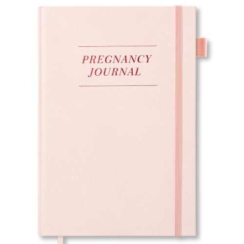 JUBTIC Pregnancy Journal, Baby Book Keepsake, Pink Linen Hardcover - color: Pink