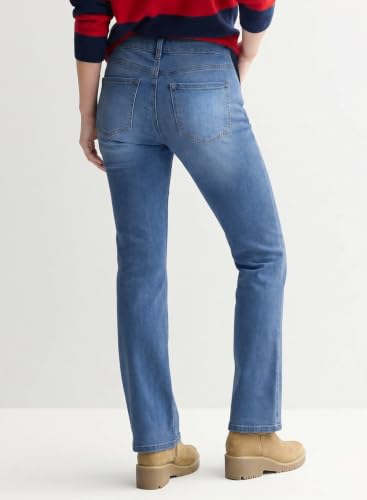 BLENCOT Womens Maternity Jeans Elastic Waist Stretch Pregnancy Denim Pants - color: Dark Blue, size: Medium