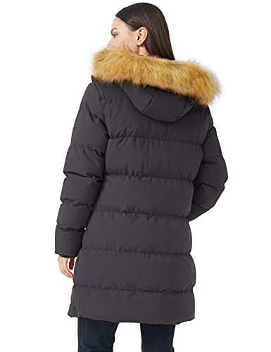 WenVen Women's Winter Thickened Long Puffer Coat Warm Parka Jacket - color: Charcoal, size: Small