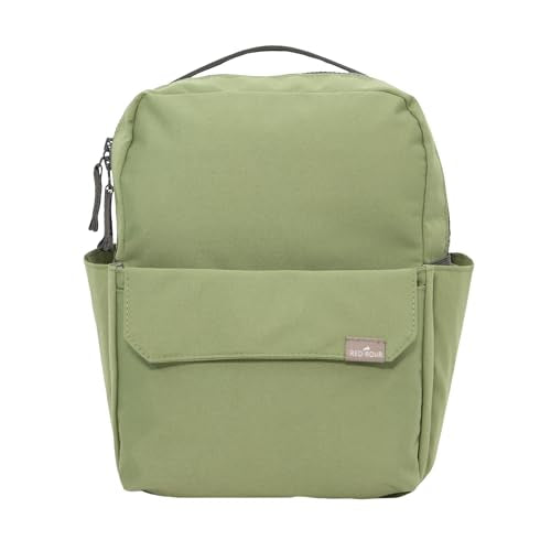 Mini Roo Diaper Bag Backpack, Moss Green Baby Bag - 6 Pocket Daily Carry - color: Moss
