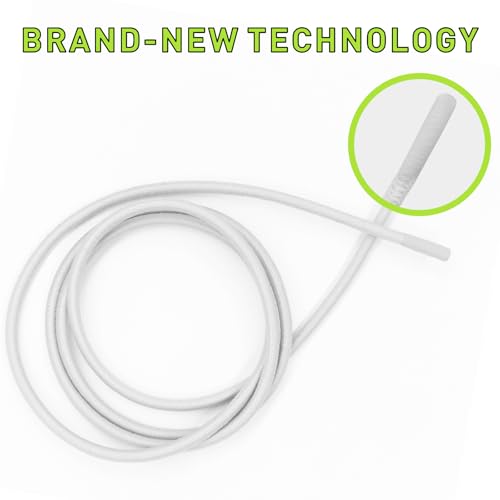 2 Pairs Elastic Shoe Laces for On Cloud 5, 6 Sneakers - color: Black+white, size: 16in (40cm)