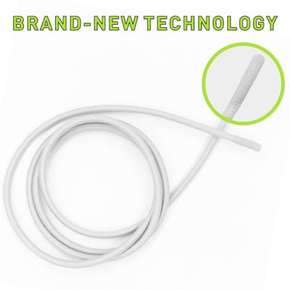 2 Pairs Elastic Shoe Laces for On Cloud 5, 6 Sneakers - color: Black+white, size: 34in (86cm)