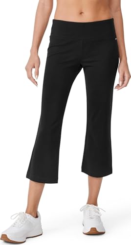 Jockey Womens Cotton Stretch Slim Flare Capri - color: Black, size: Small
