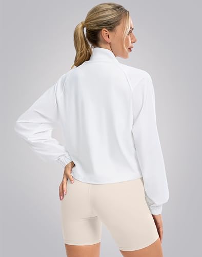 Soothfeel Women's Athletic Lightweight Jacket UPF 50+ Sun Protection Shirts - color: White, size: Small
