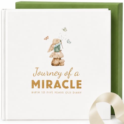 Baby Memory Book with Keepsake Box and Ink Pad, First 5 Years