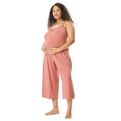 Motherhood Maternity Women's Lounge Romper - color: Withered Rose, size: Small