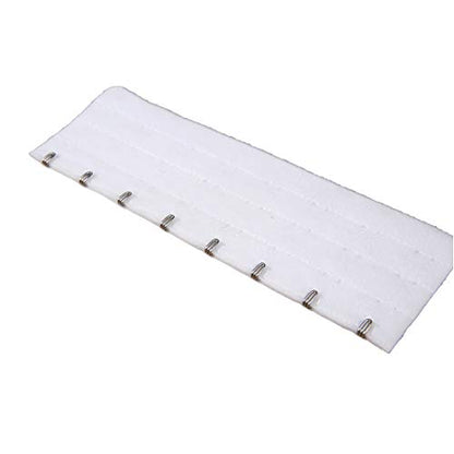 Bra Extender Ladies Bra Strap Extension 8 Hook 3 Rows Buckle Adjustable 2pcs - color: White, size: AA