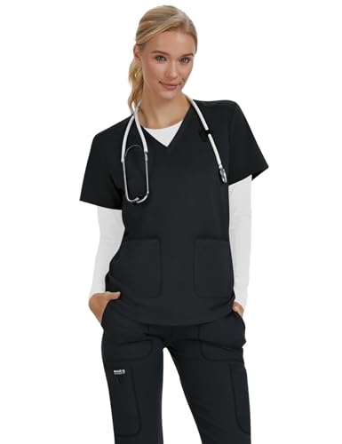 Women's Underscrub Long Sleeve Undershirt Stretch Sun Protection for Nurses - color: White, size: Small
