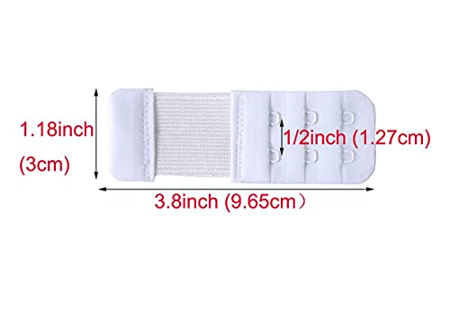 Women's Bra Extenders 4 Hook / 3 Hook / 5 Hook / 2 Hook Soft Comfortable Stretchy Bra Extension Strap - color: 2 Hook Bra Extender,1/2 Inch Spacing