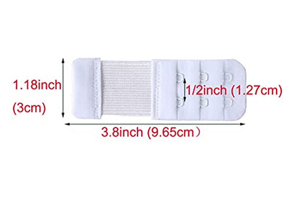 Women's Bra Extenders 4 Hook / 3 Hook / 5 Hook / 2 Hook Soft Comfortable Stretchy Bra Extension Strap - color: 2 Hook Bra Extender,1/2 Inch Spacing