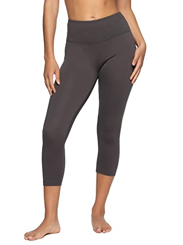 Felina Super Soft Sueded Women's Capri Legging, Squat Proof & Breathable - color: Charcoal, size: Small