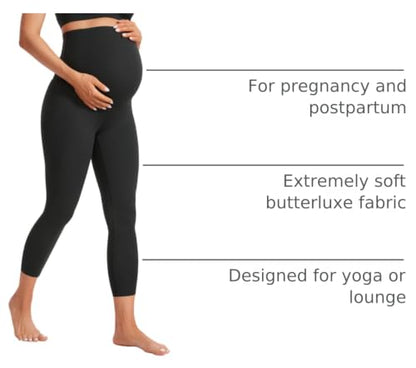 CRZ YOGA Maternity Capris Leggings 23" - color: Black, size: X-Large