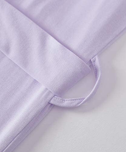 Latuza Women's Viscose Nursing Nightgown and Robe Set - color: Purple, size: Small