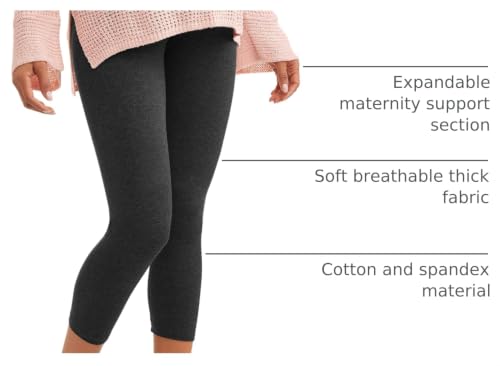 Rumor Has It Maternity Over the Belly Capri Crop Support Leggings - color: Charcoal
