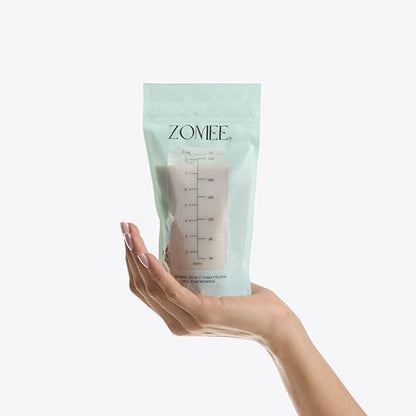 Zomee 8oz Breast Milk Storage Bags 200ct, Leakproof, BPA-Free, Freezer Safe - size: Pack of 200