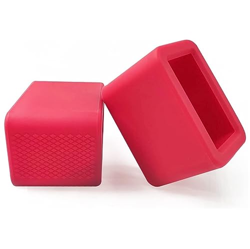 Sandhill Tools Car Seat Belt Buckle Holder, Flexible Silicone Buckle, Buckle Booster Raises Seat Belt for Easy Access, Red Color - 2 Pack