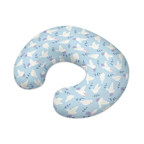 Blue Dove Nursing Pillow Cover, Casual Soft Pillow Case, Universal Fit Removable Cover for Family Newborn Breastfeeding Pillow, ONE - color: Blue Dove, size: 1 pack