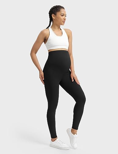 Buttergene 1 Pack Buttery-Soft Maternity Leggings - color: Ink Black, size: Large