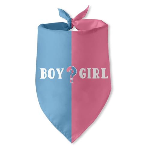 Gender Reveal Baby Announcement Dog Bandana Decorations boy or Girl Gender Reveal Pet Bandana Dog Triangle Scarf Bandana for Dogs Pregnancy Announcement Baby Shower Decorations Photo Prop for Pet - color: Boy or Girl