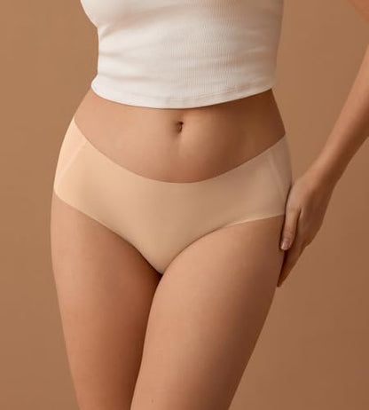 SHARICCA Womens Seamless Underwear Nuage No Show Hipster Panties 5 Pack - color: All Nude, size: Small