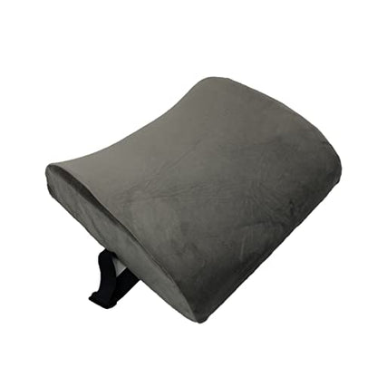Bookishbunny Premium Memory Foam Lumbar Support Cushion Pillow (Gray) - color: Gray