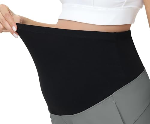 Maternity Pants Over Belly Pregnancy Casual Scrub Pant - color: Grey, size: X-Large