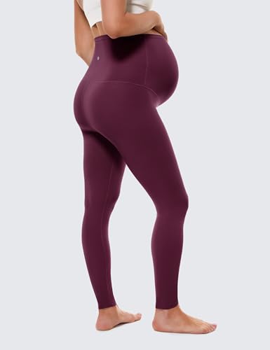 Buttergene Maternity No Front Seam Legging 25" - color: Deep Purple, size: X-Large
