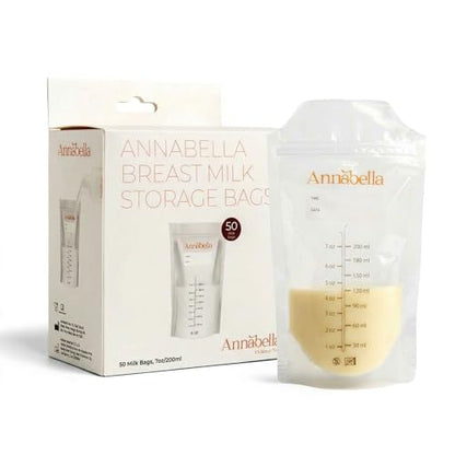 Annabella Breast Milk Storage Bags 50-Pack - BPA Free, Double Seal